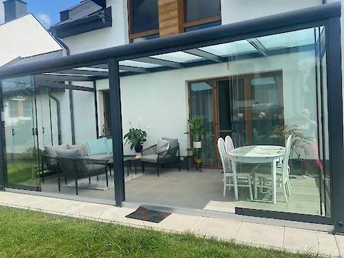 Altana z aluminium Lublin - front antracyt
